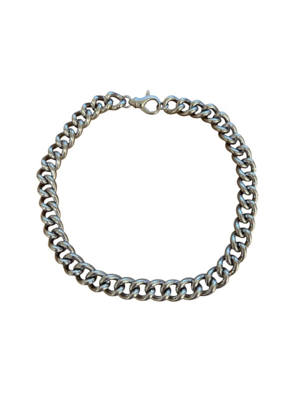 Silver Metal Heavy Curb Chain